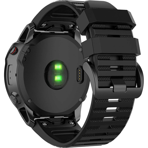 Pasek Silikonowy QuickFit 22mm do Garmin, Czarny