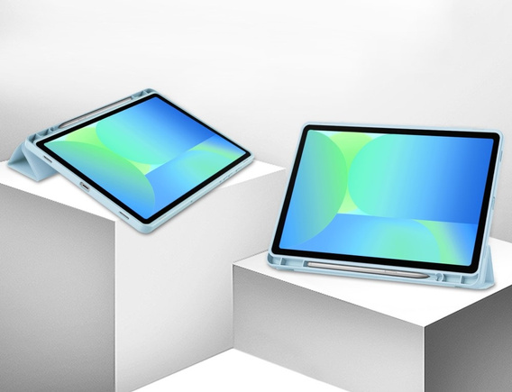 Etui do Samsung Galaxy Tab S10 FE+ Plus, Smartcase z miejscem na rysik, niebieskie