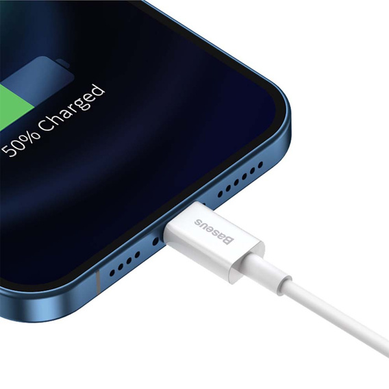 Baseus Superior – kabel USB-Lightning 1,5 m 2,4 A - biały