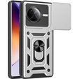 Etui pancerne do Xiaomi Poco F7 Ultra, CamShield Slide, srebrne