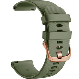 Pasek Silikonowy Uniwersalny 20mm, ze złotą klamrą, Zielony