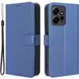 Zestaw Etui do Xiaomi Redmi Note 12 4G, portfel z klapką, Smart Magnet, Niebieskie + Szkło 9H