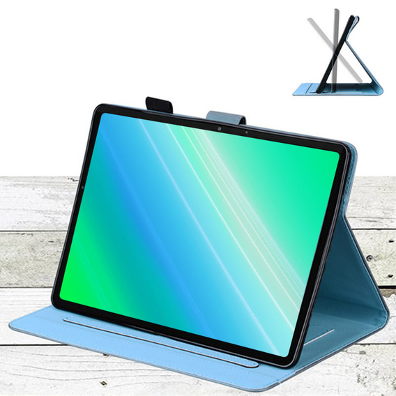Etui do iPad 10.2" 2021/2020/2019 (9/8/7 gen.), z klapką, animal, niebieskie