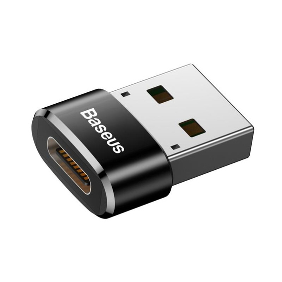 Baseus Mini OTG – kompaktowy adapter USB-A do USB-C - czarny