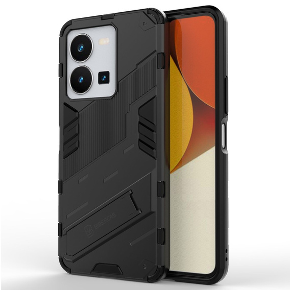 Etui do Vivo Y35 4G, Military kickstand, czarne