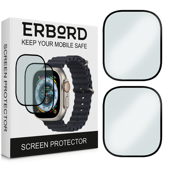 2x Szkło Hybrydowe ERBORD do Apple Watch Ultra 1/2/3 49MM