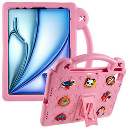 Etui do iPad Air 11" 2025/2024 (7/6 gen.), Cute Patterns, z podstawką, różowe