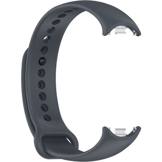Pasek Silikonowy do Xiaomi Smart Band 10 / 9 / 8, Szary