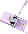 Etui do Samsung Galaxy Z Flip7 FE / Z Flip6, Finger Ring, z paskiem, fioletowe