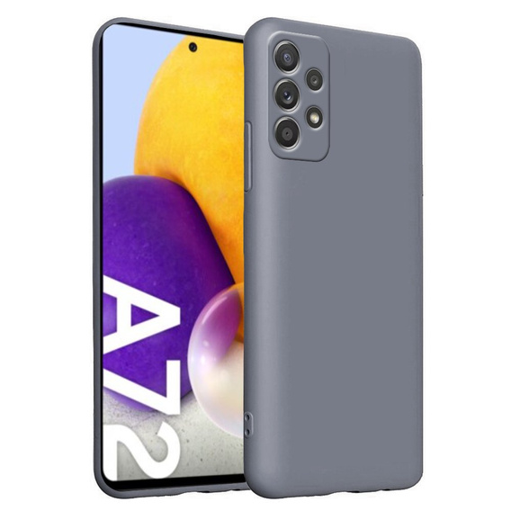 Etui do Samsung Galaxy A72 / A72 5G, Silicone Lite, lawendowo szare