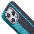 Etui do iPhone 16 Pro Max, Carbon Fiber MagSafe, czarne / niebieskie