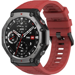 Pasek Silikonowy do Amazfit T-Rex 3, Czerwony