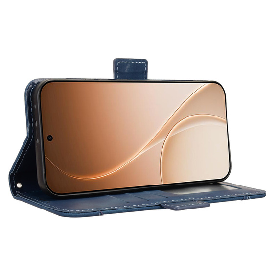 Etui z klapką do Oppo Reno 15 FS, Card Slot, niebieskie