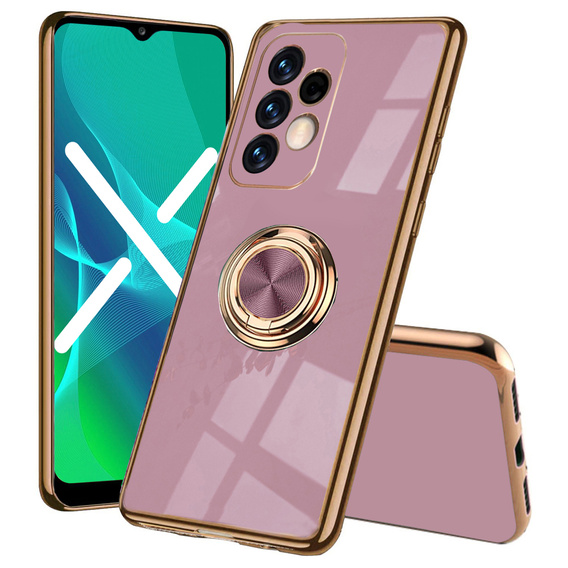 Zestaw Etui Electro Ring do Samsung Galaxy A13 4G, Purple + Szkło