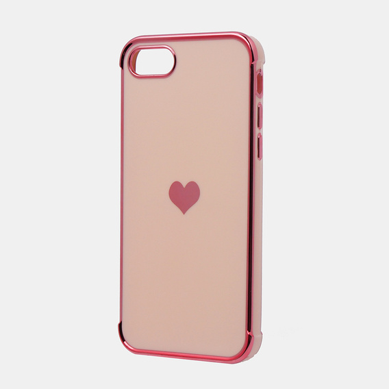 Etui do iPhone 7/8/SE 2020/SE 2022, Electro heart, różowe rose gold