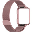 Pasek Bransoleta Milanese z Etui do Xiaomi Redmi Watch 2 Lite, Różowy