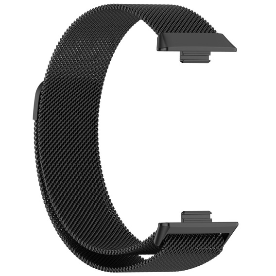 Bransoleta Milanese + Etui z osłoną na ekran do Huawei Watch Fit 4, Czarna