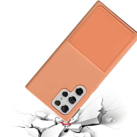 Etui Silicone Lite Pocket do Samsung Galaxy S22 Ultra 5G - Orange