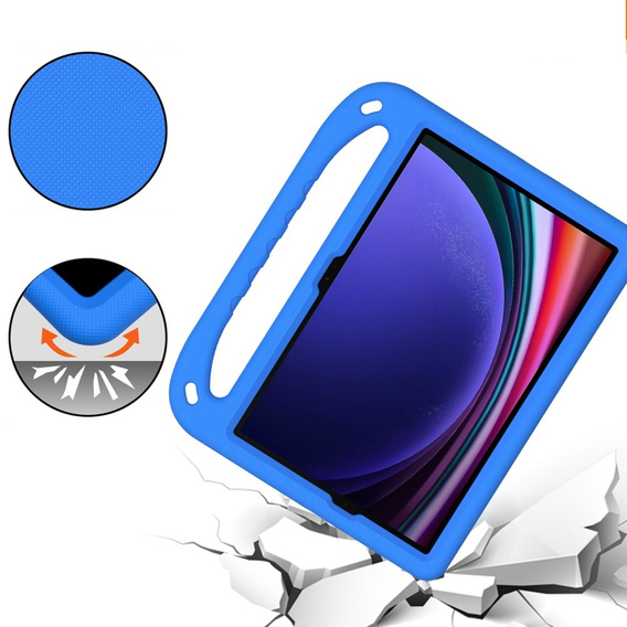 Etui dla dzieci do Samsung Galaxy Tab S10 Lite / S10 FE / S9 FE, z uchwytem, niebieskie
