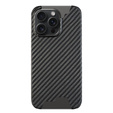 Etui do iPhone 15 Pro Max, karbonowe Carbon Fiber, matowe czarne