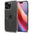 Etui z MagSafe Spigen do iPhone 16 Pro, Ultra Hybrid, przezroczyste / szare + Szkło Hartowane 9H