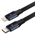 Ładowarka samochodowa Baseus Enjoyment z kablami USB-C + Lightning 3A, 30W - czarna