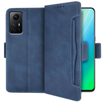 Etui z klapką do Xiaomi Redmi Note 12S, Card Slot, niebieskie