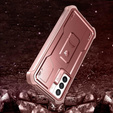 OUTLET Etui pancerne do Samsung Galaxy S21 FE, Dexnor Full Body, różowe rose gold