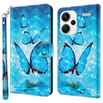 Etui z klapką do Xiaomi Redmi Note 13 Pro+, Wallet, Butterflies niebieskie