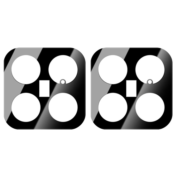 2x Szkło hartowane na aparat ERBORD do Xiaomi 15T Pro, Czarne