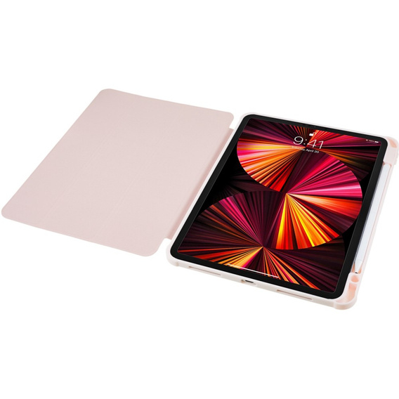 Etui do iPad Pro 12.9" 2022/2021/2020 (6/5/4 gen.), Smartcase Hybrid, z miejscem na rysik, różowe