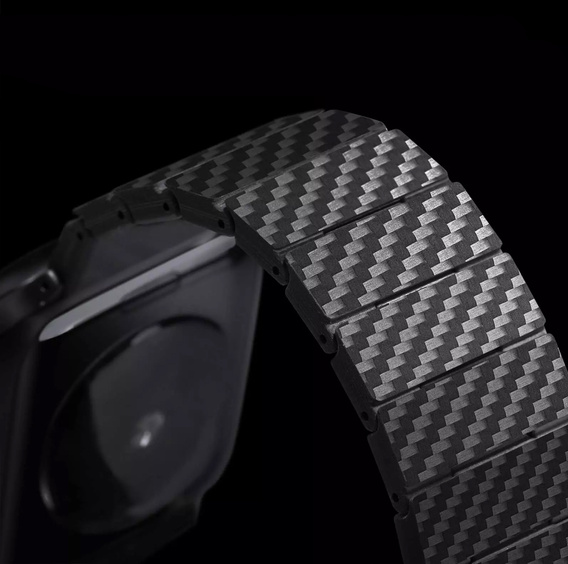 Bransoleta Stalowa do Apple Watch 1/2/3/4/5/6/7/8/9/10/11/SE Ultra 1/2/3 42/44/45/46/49mm, Czarna