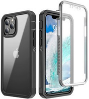 Etui do iPhone 12/12 Pro, Shockproof, z folią, czarne