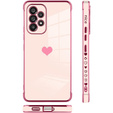 Etui do Samsung Galaxy A13 4G, Electro heart, różowe rose gold