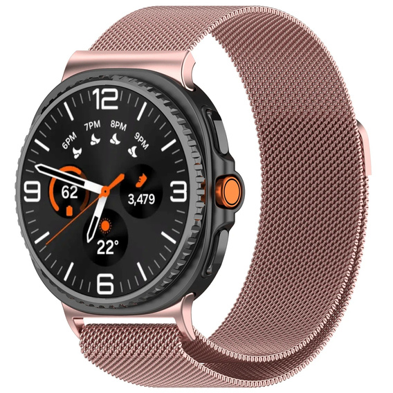 Pasek Bransoleta Milanese do Samsung Galaxy Watch 8 / 8 Classic, Różowa