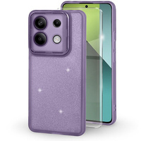 Etui do Xiaomi Redmi Note 13 Pro 5G, Glittery Powder, fioletowe + Szkło hartowane 9H