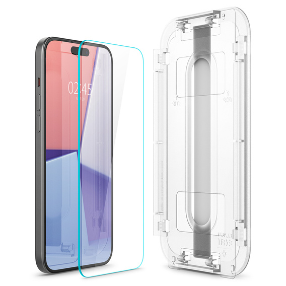 SPIGEN Szkło Hartowane do iPhone 15, Glas.TR EZ Fit