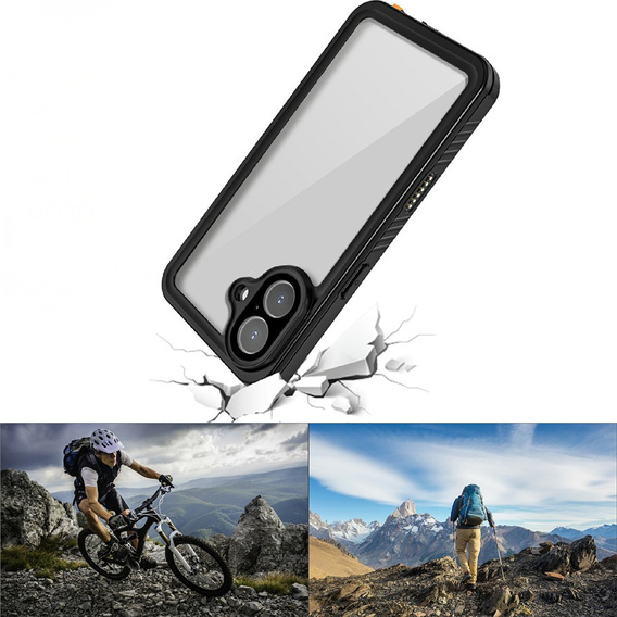 Etui Wodoodporne IP68 do iPhone 17, Redpepper, czarne