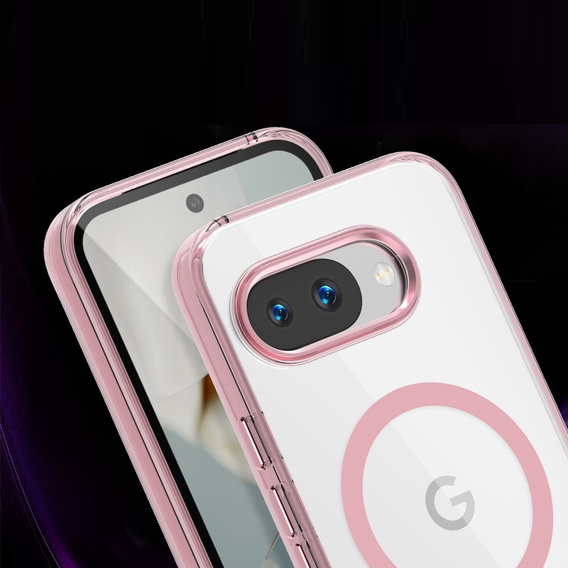 Etui do Google Pixel 9a – przezroczyste z funkcją MagSafe, różowe