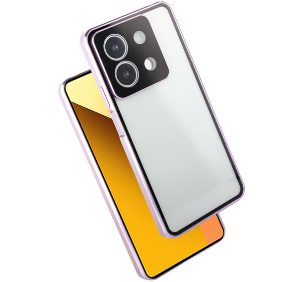 Etui do Xiaomi Redmi Note 13 5G, Magnetic Dual Glass, fioletowe