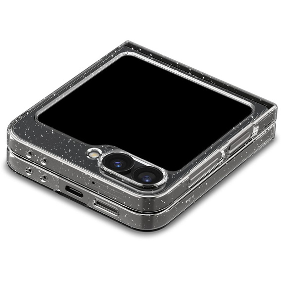Etui Spigen do Samsung Galaxy Z Flip7 FE / Z Flip6, Airskin Glitter, Przezroczyste / Brokatowe