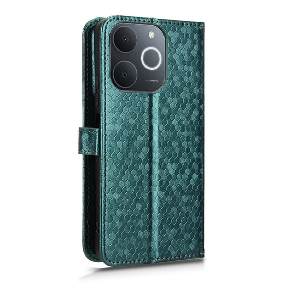 Etui z klapką do Realme Note 70T 4G, Wallet Rhombus, zielone