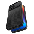 Etui Spigen do iPhone 17 Pro, Enzo Aramid MagSafe, carbon czarne