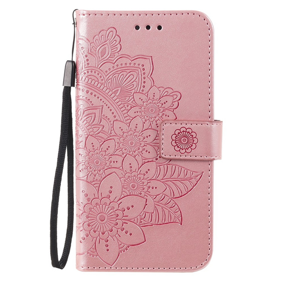 Etui z klapką do Samsung Galaxy S21 FE, Mandala, różowe rose gold