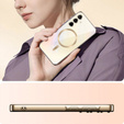 Etui do Samsung Galaxy A55 5G, Electro MagSafe, złote + Szkło na ekran