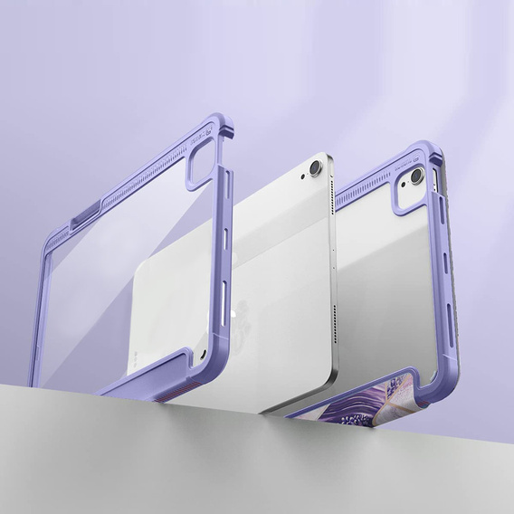 Etui do iPad Air 10.9" 2020 (4 gen.) / Pro 11" 2020/2018 (2/1 gen.), Suritch Full Body Marble, przezroczyste / różowe
