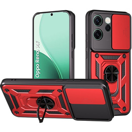 Etui pancerne do Oppo Reno 14 F / 14 FS, CamShield Slide, czerwone