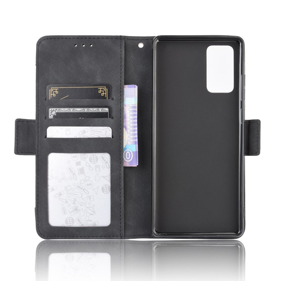 Etui z klapką do Samsung Galaxy S20 FE, Card Slot, czarne