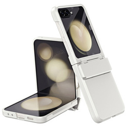 Etui do Samsung Galaxy Z Flip7 FE / Z Flip6, PC Case, ze szkłem, białe