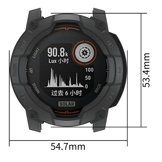 Osłona ochronna z TPU do Garmin Instinct 3 Solar / Instinct 3 AMOLED 45mm – czarna